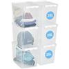 SmartStore - 6x Cassetto di plastica con coperchio 25L(40x30x32cm)|Cassetti di plastica con coperchio|Materiale sicuro per gli alimenti|Cucina e organizzazione|BPA-Free|Contenitore resistente per casa