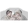 Lupia Quadro moderno Capezzale Sacra Famiglia 42x92 cm THE KISS CERAMIC GREY su tavola lavorata