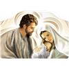 Lupia Quadro moderno Capezzale sacra famiglia 46x65 cm NATIVITY BROWN su tavola lavorata
