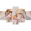 Lupia Quadro Sacra famiglia 5 pezzi in legno VOGUE 66X115 cm The Kiss Ceramic