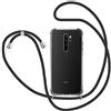 MICASE Cover con Cordino per Xiaomi Redmi Note 8 PRO, Custodia a Tracolla Trasparente Morbido Silicone Necklace Regolabile Staccabile Shock Absorption Antiscivolo Protettiva Case in Nero