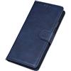 GOGME Cover per Motorola Moto E7 Plus Cover, [Flip Stand/Card Slot] Flip Case Custodia in Pelle PU Premium Antiurto, Cover a Libro con Supporto/Magnetico/Portafoglio, Blu