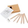 Set con 6 matite piccole personalizzate per disegno personalizzate o neutre
