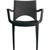 Ristoattrezzature Modello: 9618008025,Sedia Paris con braccioli Antracite