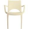 Ristoattrezzature Modello: 9618008028,Sedia Paris con braccioli avorio
