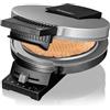 Cloer 285 Piastra per Coni, per coni sottilissimi e croccanti, 800 W, diametro piastra di cottura 15 cm, piastre di cottura pesanti, grado di doratura selezionabile, segnale acustico e spia di cottura