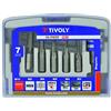 TIVOLY 10503070001 - Pack di 6 maschi da filettatura con manico esagonale M3, M4, M5, M6, M8, M10