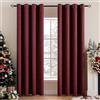 MIULEE Tende Oscuranti per Interni 2 Pezzi, Tenda Rosso Vino Moderna per Soggiorno, Tenda Oscurante Finestra Camera da Letto Salotto, Tende Termiche Isolanti per Interni con Anelli, 2x 140x245 CM