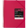 Grafoplás 39824254 Cartellina con buste a spirale, 40 buste trasparenti, colore rosa fucsia A4, copertina in polipropilene rigido opaco, Maxiplas Like