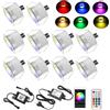 SUBOSI Set di 10 luci alexa compatibili LED RGB da incasso per terrazze funziona con Alexa via Wi-Fi, Google Home, impermeabili, lampade LED DC12 V, diametro 31 mm,IP67,