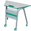 HELGI Banco Trapezoidale Misura 5 H 64 cm. Grigio Verde 2 Pezzi