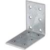 Alberts GAH-Alberts 330705 Squadretta di giunzione angolare multiforo, Acciaio, 60 x 60 x 40 mm / 50 Stk