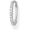 Thomas Sabo orecchini a cerchio singolo da donna pietre bianche oro, argento sterling 925, chiusura clip