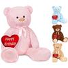 Orso Peluche Gigante 100 cm Orso Peluche gigante San Valentino Orso Peluche  Gigante Con Cuore Altissima Qualita' Modelli Assortiti (Mario) : :  Giochi e giocattoli