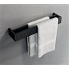 Novellini Frame Porta Asciugamano Doppio in 3 Colori e Misure - Colore: Nero OPaco - Misura : cm 30