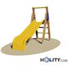 Scivolo per parco giochi con scala in legno h350_127