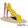 Scivolo per parco giochi con scala in metallo h350_129