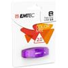 Emtec - Memoria Usb 2.0 - viola - ECMMD8GC410 - 8GB (unità vendita 1 pz.)