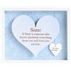 Arora Said with Sentiment 'Sister' Heart Frame 7605, Multicolore, Taglia Unica