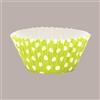 LUCGEL SRL 135 Pz Pirottino Rotondo per Muffin o Cupcake in Carta Forno Verde a Pois Bianco