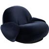 GUBI poltrona con braccioli e base girevole PACHA LOUNGE CHAIR - 24361-VELVET2-4958-BLACK_BASE