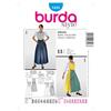 burdastyle Burda B8448 - Cartamodello per Abito Folklore, Dimensioni: 19 x 13 cm