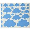 Homemania 8681847092421 Sticker Cloud Decorazioni Arte Casa Decoro Parete, Muro, Blu, in Vinile, 35x0,15x20 cm