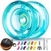 YOSTAR Reattivo Yoyo per bambini K2 PLUS CRYSTAL, Duplice scopo Yo-yo per principianti, con KK Cuscinetto per Intermediate Advanced, con 5 corde yoyo, borsa yoyo, guanto yoyo (verde)