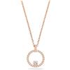 Swarovski Pendente Creativity Circle, bianco, Placcato oro rosa