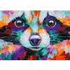 Ulmer Puzzleschmiede - Puzzle Procione - puzzle 1000 pezzi - Motivo artistico procione colorato come pittura astratta