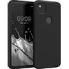 kwmobile Custodia Compatibile con Google Pixel 4a Cover - Back Case per Smartphone in Silicone TPU - Protezione Gommata - nero matt