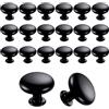 Bosdontek 20 pomelli per porte, pomelli per cassetti, 30 mm, vintage, maniglie per mobili, per armadi da cucina, colore: nero