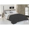 MB HOME ITALY Trapunta invernale DoubleFace Piazza e Mezza ELEGANT, Made in Italy - Piumino Reversibile Bicolore in Morbida Microfibra 300gr/mq - Piumone Lavabile in Lavatrice Fumo/GrigioChiaro
