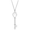 Elli Collana da Donna Ciondolo Cuore Chiave Giocoso in Argento Sterling 925