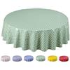 Home Direct Tovaglia in tela cerata plastificata rotonda 140cm Pois piccolo Verde salvia