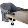 Toogel Seggiolini da Tavolo, Seggiolone Pieghevole Portatile con Imbracatura di Sicurezza, Baby Seggiolino da Tavolo con Borsa da Trasporto per Casa e Viaggi (Grigio)