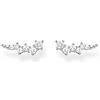 Thomas Sabo orecchini da donna orecchio scalatore pietre bianche oro, argento sterling 925
