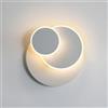 DELIPOP Applique da Parete Interno LED 15W, Creativo Moderna Lampada da Parete Rotonda 3 in 1, Applique Camera da Letto Girevole 350°, Bianco Caldo 3000K Lampada da Muro per Soggiorno Scale Corridoio