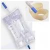Med's SACCA RACCOLTA URINA DA GAMBA IN PVC NON STERILE VOLUME 750 ML TUBO LUNGHEZZA 35 CM CON SCARICO E VALVOLA ANTIREGLUSSO 10 PEZZI + 4 LACCETTI