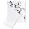 BAMBOOM Set Asciugamano con Cappuccio e Guanto Bamboom - Print Magnolia