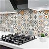 Ambiance Sticker Adesivi Autoadesivi, Decorazioni Murali, Adesivi per Piastrelle per Bagno e Cucina Piastrelle Azulejo Grazelano - 24 Piastrelle Adesive 10 x 10 cm