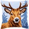 VERVACO Kit Cuscino Punto Croce Cervo Set Ricamo Principianti Cuscini Gobelin Decorativi ca. 40 x 40 cm Accessori per Lavoretti Creativi DIY Casa Decor Hobby Adulti Cross Stitch
