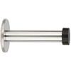 EVI Herrajes | Fermaporta Adesivo Pour Instalazzione Murale | Lunghezza: 90 mm | Acciaio Inox | Gomma Nera | Ammortizzatore Paracolpi | I-128ADAM