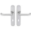 Bricard 666462 - Set di maniglie in acciaio inox su piastra Tempo New Wave Camera, porta interna a chiave