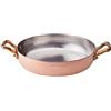 Baldassare Agnelli Pentole Agnelli ALCM110M24 Tegame in Rame Stagnato con 2 Maniglie in Ottone, 24 cm