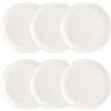 Luminarc - Diwali, Set di 6 piatti da dessert in vetro opale extra resistente, 27 cm, colore bianco