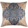 Stanley Hamilton, Federa Decorativa Realizzata a Mano, in Velluto con Ricamo a Laser, 45 x 45 cm, Colore: Visone/Blu Navy
