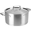 Lacor 45028 - Pentola per arrosti con coperchio Foodie 28 X 12, 5 cm, Acciaio Inox, Grigio, 34 x 30 x 15 cm