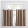 PONY DANCE - Tende oscuranti con occhielli, 2 pezzi, termiche, per cucina, bagno, finestre, tende corte, altezza 90 cm x larghezza 132 cm, colore: cappuccino