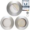 Scandinavian home Lysea Scandinavian home Set di 3 faretti da incasso a LED 230V 4,5W bianco caldo 60mm - 70mm I bagno I CRI 90 500lm 3000K 68mm I Design in acciaio inox con vetro satinato